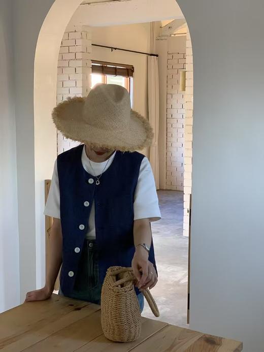 老米优品🎈3-5天。自留款。韩代 GAO品质《植物染色🌳亚麻文艺范马甲》松弛感，品质感拉满！叠搭神器~ MJ250220A 商品图3