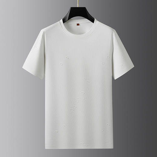 【DWP】大依优型大码短袖T恤圆领加肥加大男士大号弹力透气舒适夏季半袖 商品图2