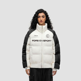 FDR 国潮美式拼接插肩棉衣棉服男女秋冬季加厚情侣宽松面包服外套