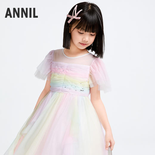女童短袖礼裙夏季新款安奈儿童装实体店同款AG523551 商品图1