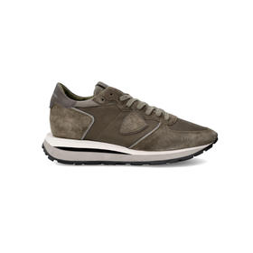 PHILIPPE MODEL 男士盾牌徽标浮雕 Tropez Haute 休闲运动鞋 灰色 TKLU XI04