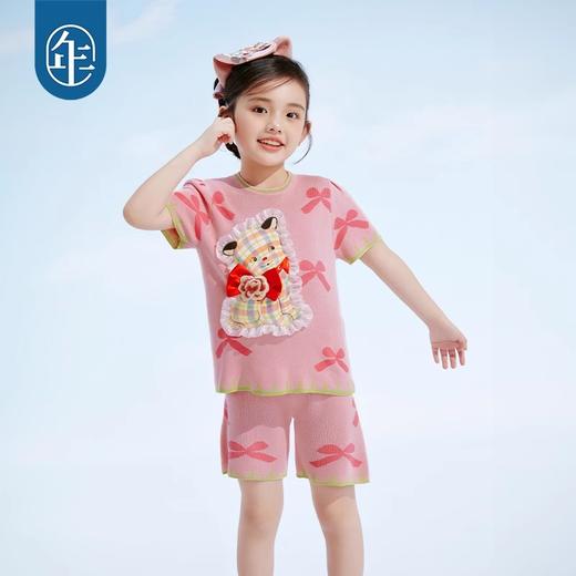 年衣童装短袖套装2025夏新款洋气时髦国风全糖主义套装 商品图1