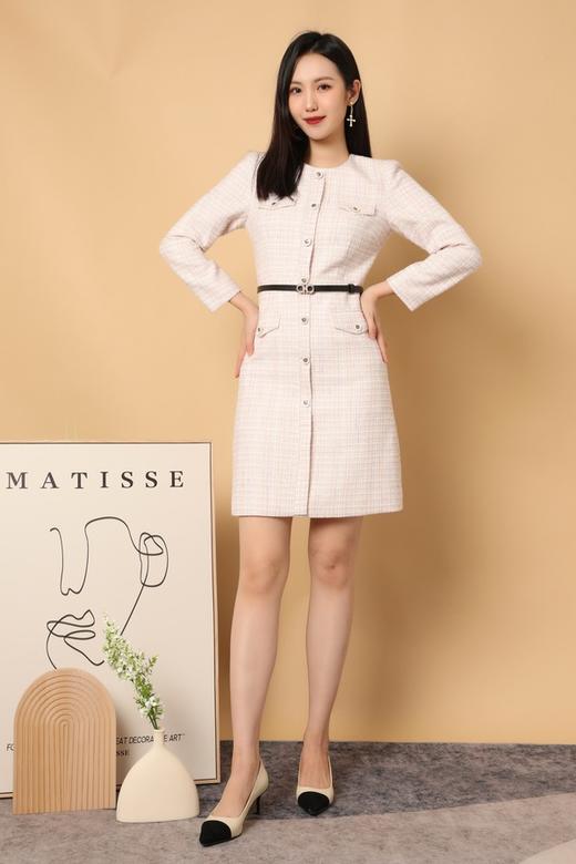 Le Malene 法式优雅粗花呢香风连衣裙（无腰带） 15583 商品图4