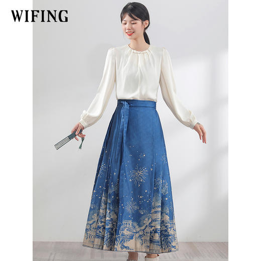 春秋冬杏色盘扣上衣时尚百搭OL通勤圆领上衣-不支持退换！介意者慎拍！ 商品图2