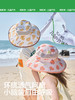 KK树儿童防晒帽防紫外线宝宝遮阳帽夏季男童女孩渔夫帽原纱大帽檐果果岛呼吸盆帽 商品缩略图3