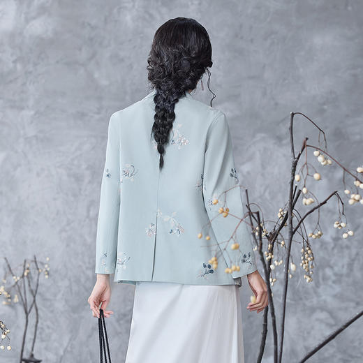 【林栖设计小店】牛仔棉外套珠片绣花复古国风宽松2025春季新品小西装女1952002 商品图2