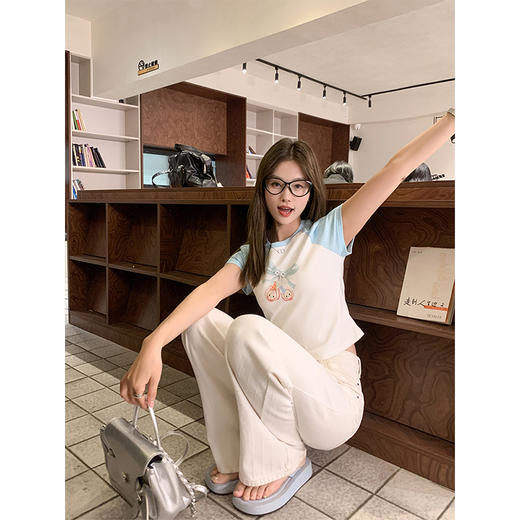 【110元任选2件】最后一波现货！修身插肩印花短袖 商品图2