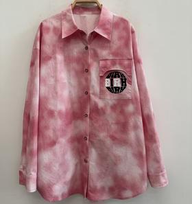 Z2翻领单口袋晕染长袖衬衫40820（粉）秋季343050030321