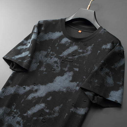 【DWP】大依优型大码短袖T恤圆领加肥加大男士大号弹力透气舒适夏季半袖 商品图7