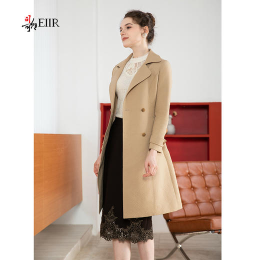 司歌刺绣双排扣风衣女春秋R901215X 商品图2
