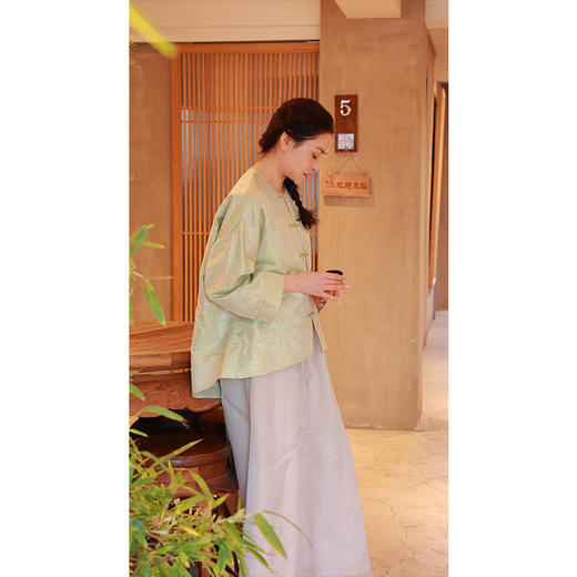 【抖音专属】新中式衬衣（25710065欧碧高定款） 商品图1