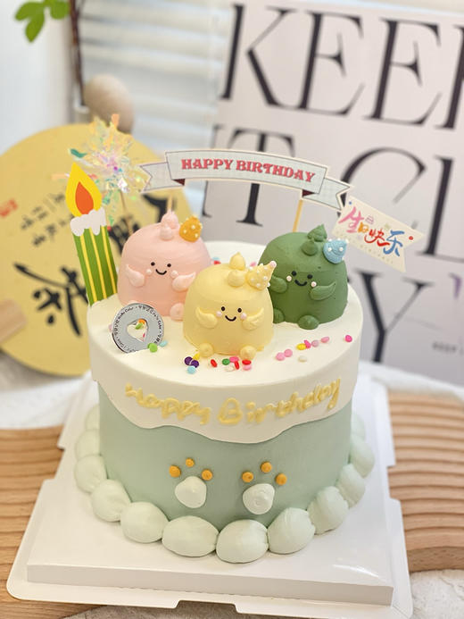 卡通可爱动物奶油蛋糕 下单前请仔细阅读商品详情 商品图0