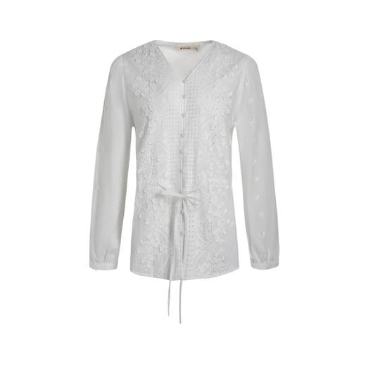 【林栖设计小店】2025春绣花复古气质百搭新中式白衬衣1933270 商品图11