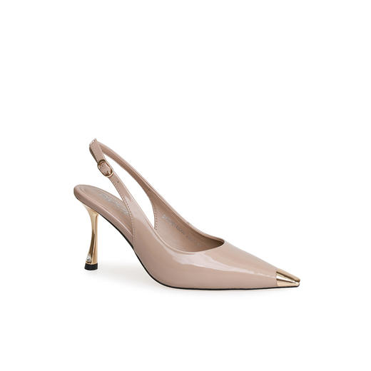 豪麟名鞋奥莱迪嘉女鞋半凉鞋牛移膜革DJHJA51WB005杏色  原价1960元 商品图0