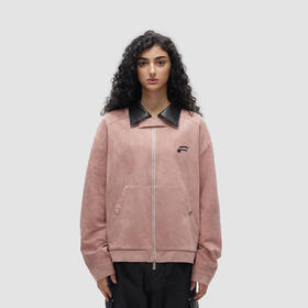 FDR官方店 原创国潮麂皮夹克女秋冬美式潮牌翻领外套宽松上衣