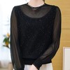 CC-28-1337蕾丝拼接设计感休闲百搭羊毛针织衫2025年春秋季新款时髦洋气上衣 商品缩略图2