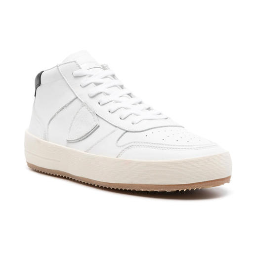 PHILIPPE MODEL 男士盾牌徽标浮雕 Nice 休闲运动鞋 白色 VNMU V003 商品图1