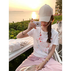 <曾小咸推荐>韩系减龄短袖T恤粉色休闲裤