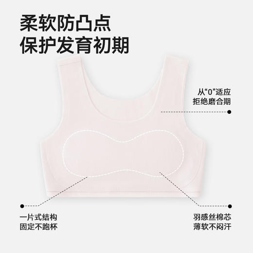 英氏女童发育内衣透气青春期少女抹胸7A抗菌初高中女生背心2件装 商品图1
