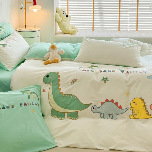 【品牌直发】加倍生活 纯棉卡通贴布绣四件套/三件套 高密细腻 圆角床单 时尚质感 色彩亮丽 商品图11