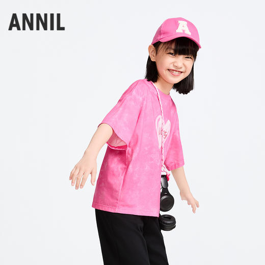 女童圆领SORONA短袖T恤夏季新款安奈儿童装实体店同款AG511582 商品图1