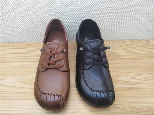 豪行23394566真皮复古休闲低跟女鞋单鞋皮鞋 商品图1