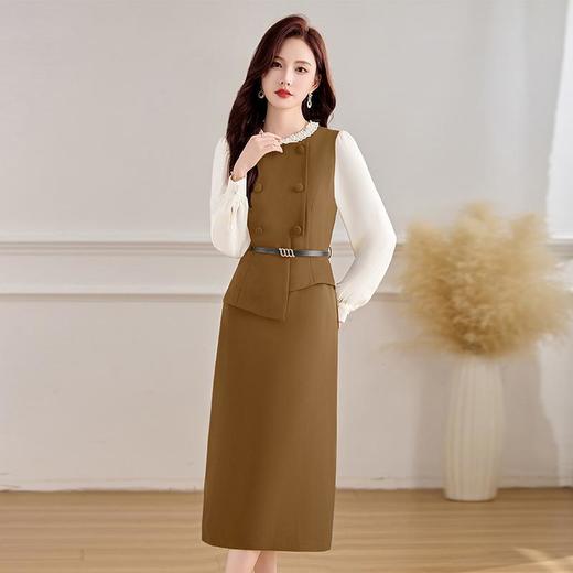 时尚气质女神范，修身显瘦假两件中长款裙子HR-XXM239-1 商品图3