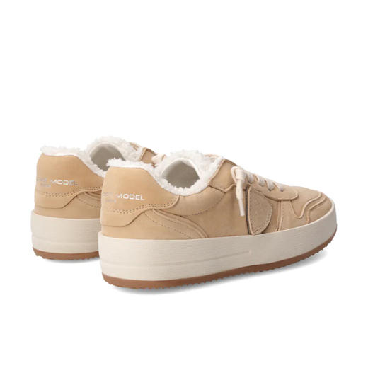 PHILIPPE MODEL 女士盾牌徽标浮雕 Nice 休闲运动鞋 驼色 VNLD NBB1 商品图2