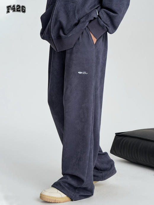 F426* 纯元，拉链外套+裤子 男女同款，麂皮绒休闲套装～ 商品图2