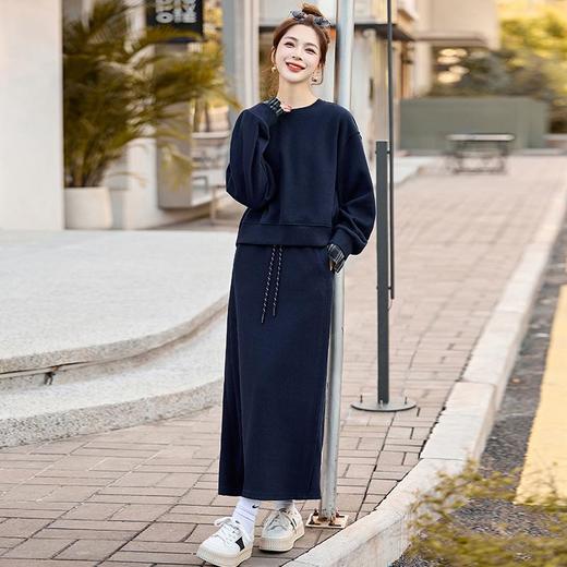 气质时尚套装，休闲洋气设计感卫衣半身裙三件套ZYF2507 商品图0