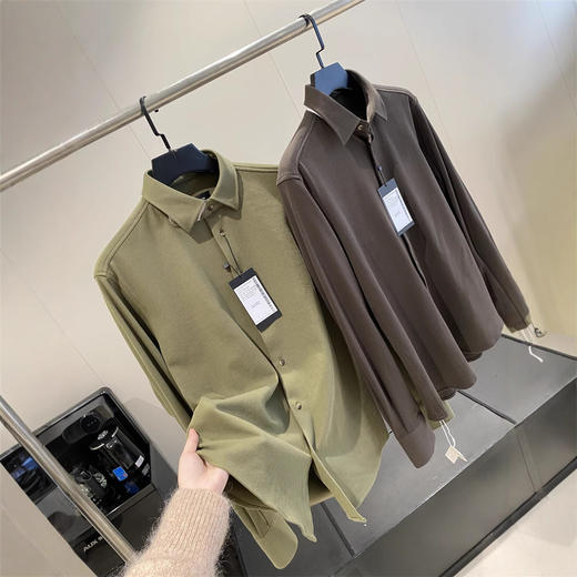 波兰订单!波兰币229！2025年新款春秋新款外峁商务休闲纯棉百搭长袖衬衫基础衬衣男款！ 商品图1