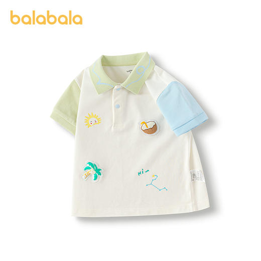 【爆品主推】巴拉巴拉婴儿t恤宝宝上衣男童短袖Polo服2025新款夏装薄凉爽舒适 商品图4