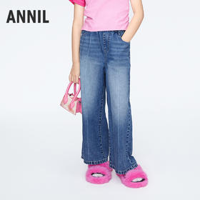 女童全腰牛仔单裤夏季新款安奈儿童装EG526129