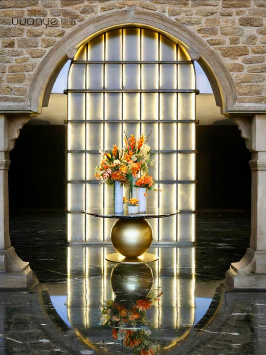 酒店大堂仿真花新年装饰花摆件圆桌大厅别墅售楼商场装饰喜庆假花 可开发票 商品图1