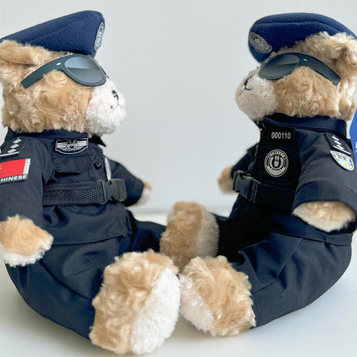 叱咤警熊特警款毛绒玩具公仔（座高30cm左右）（支持定制） 商品图5