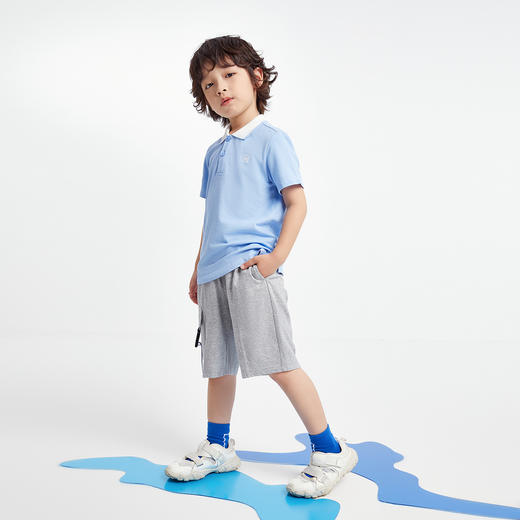 男童翻领短袖针织衫夏季新款安奈儿童装EB521172 商品图3