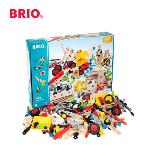 Brio 机械大师 创意套装 拼装模型玩具 适合3岁+ 动手能力 创意 工程思维 瑞典品 34589 商品图0