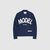 PHILIPPE MODEL 男士字母徽标印花羊毛混纺圆领针织衫 蓝色 SWCU MR06 38 商品缩略图0