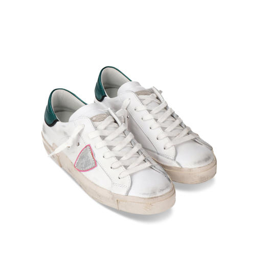 PHILIPPE MODEL 女士盾牌徽标 Prsx 休闲运动鞋 白色 PRLD VM01 商品图1