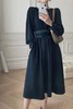 Le Malene 端庄气质厚款方领收腰连衣裙 15453 商品缩略图1