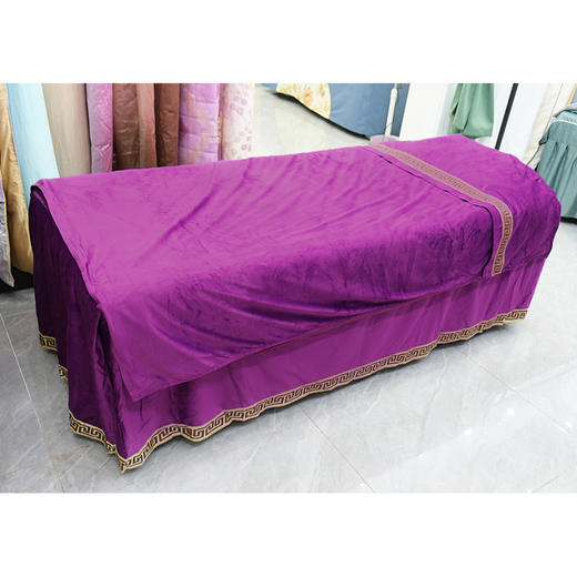 【福利购】紫色意大利绒长城四件套（特价产品不退不换） 商品图0