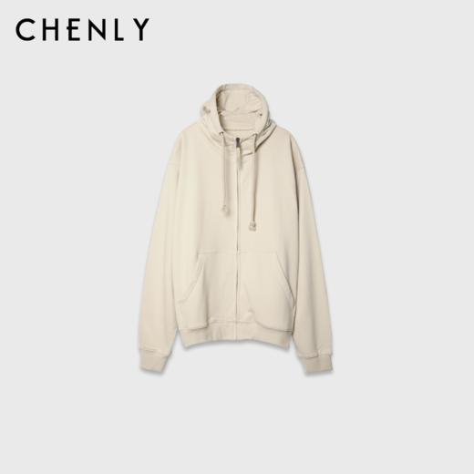 尘衣｜25春夏男女同款杏仁奶糖拉链卫衣 商品图1