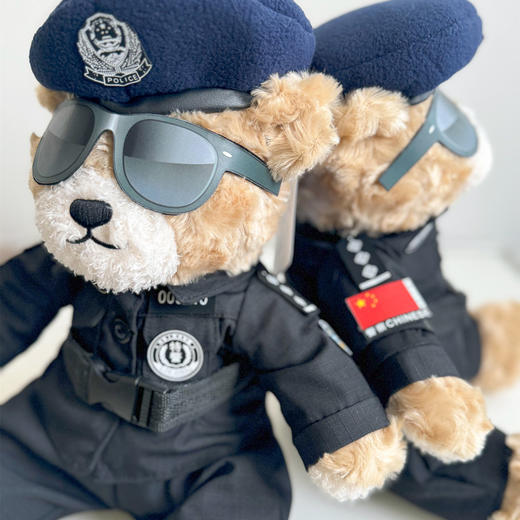 叱咤警熊特警款毛绒玩具公仔（座高30cm左右）（支持定制） 商品图2