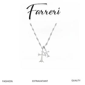 克罗❤ 嘻哈十字架镶钻 锁骨链