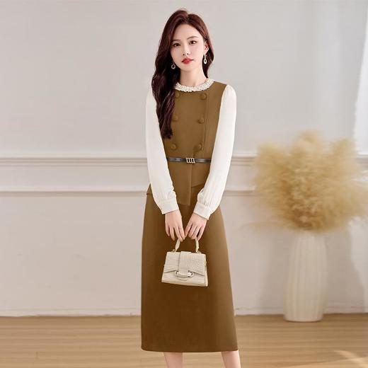 时尚气质女神范，修身显瘦假两件中长款裙子HR-XXM239-1 商品图2