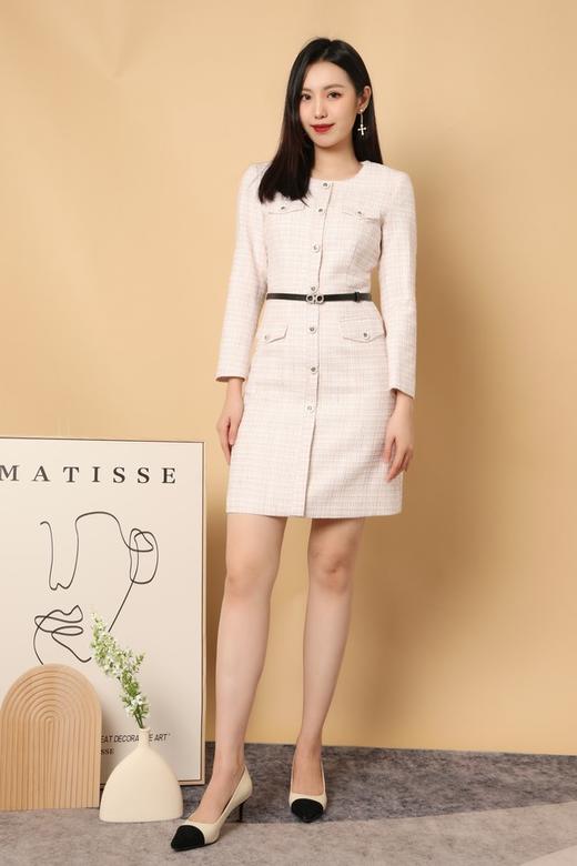 Le Malene 法式优雅粗花呢香风连衣裙（无腰带） 15583 商品图3