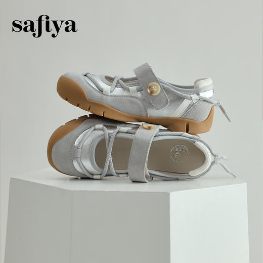 预售10天|Safiya/索菲娅2025魔术贴外穿休闲玛丽珍丑萌运动凉鞋SFD1111049 商品图9