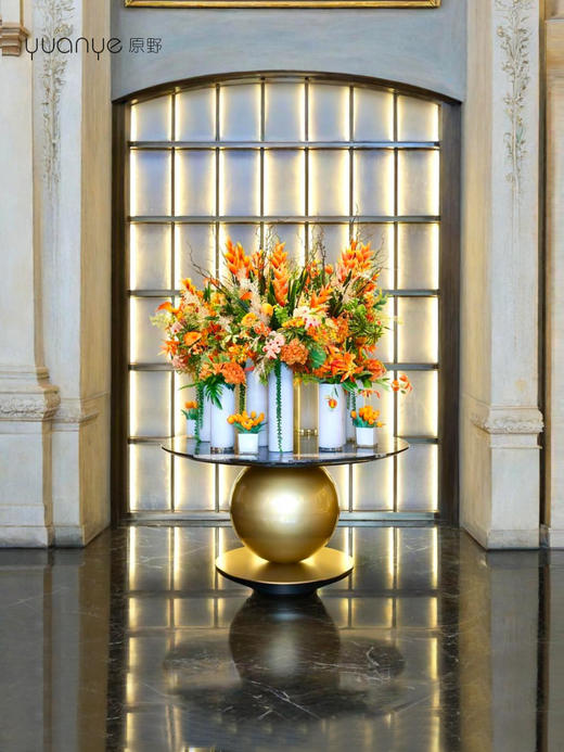 酒店大堂仿真花新年装饰花摆件圆桌大厅别墅售楼商场装饰喜庆假花 可开发票 商品图3