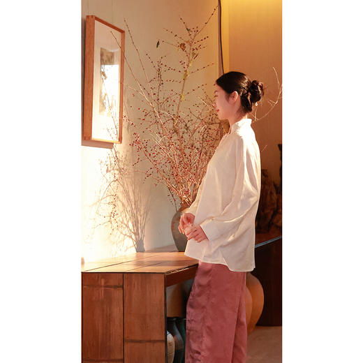 【抖音专属】新中式衬衣（25710051白雏菊-设计师） 商品图1
