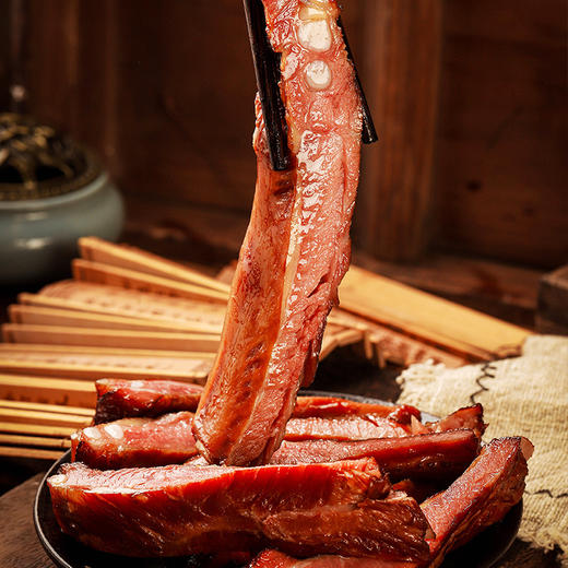 【宜昌助农馆】农家烟熏腊排骨礼盒 500g 商品图2